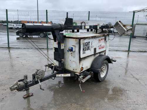 Multiquip Nighthawk LT12 Telescopic Lighting Tower/6KVA Generator
