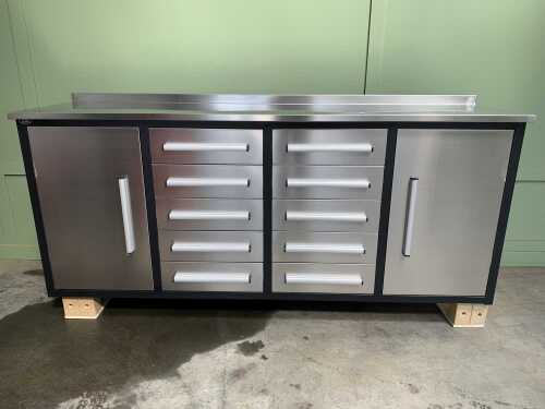 NEW/UNUSED Steelman 7FT Workbench c/w 10 x Drawers & 2 x Cabinets