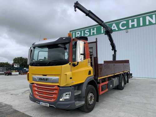 2018 DAF CF 340 6x2 Dropside c/w HMF 1420 Extendable Crane