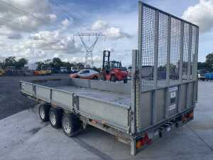 UNRESERVED Ifor Williams LM187G Tri Axle Beaver Tail Plant Trailer c/w Ramp - 3