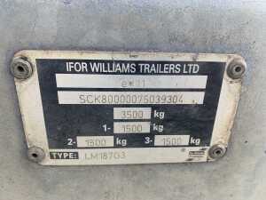 UNRESERVED Ifor Williams LM187G Tri Axle Beaver Tail Plant Trailer c/w Ramp - 18