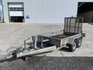 UNRESERVED Indespension 8x4 Twin Axle Trailer c/w Winch & Ramp