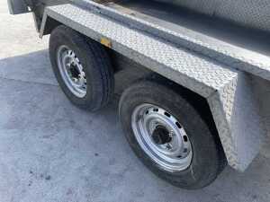UNRESERVED Indespension 8x4 Twin Axle Trailer c/w Winch & Ramp - 12