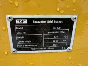 UNRESERVED 2026 TOFT CAT320 Excavator Grid Bucket To Suit 20T-30T - 11