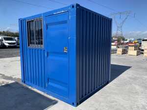 NEW/UNUSED 8FT x 7FT Storage Container c/w Double Doors, Side Door & Window - 4