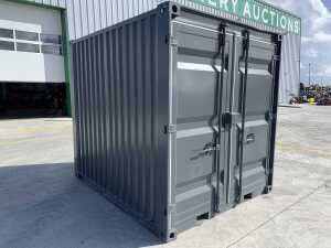 NEW/UNUSED 8FT x 7FT Storage Container c/w Double Doors, Side Door & Window - 8