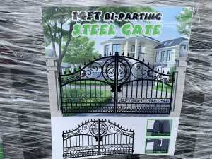 NEW/UNUSED 14FT Bi-Parting Steel Gates (1 x Set) - 2