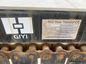 NEW/UNUSED 2026 GIYI D39 Skid Steer Trencher c/w Hyd Hoses - 12