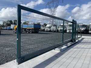 NEW/UNUSED 40FT x 6.8FT Electric Sliding Gate - Mesh Panel - 3