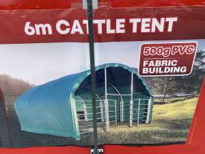 NEW/UNUSED 6M x 6M Livestock Shelter c/w Frame & Galvanised Pens - 2