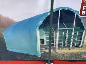 NEW/UNUSED 6M x 6M Livestock Shelter c/w Frame & Galvanised Pens - 3