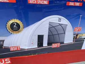 NEW/UNUSED 85FT x 30FT x 15FT Heavy Duty Dome Shelter - 8