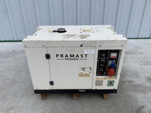 UNRESERVED Pramast 10KVA Diesel Generator