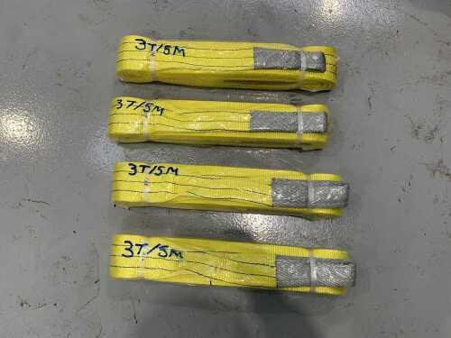 4 x 3T/5M Lifting Slings (Yellow)