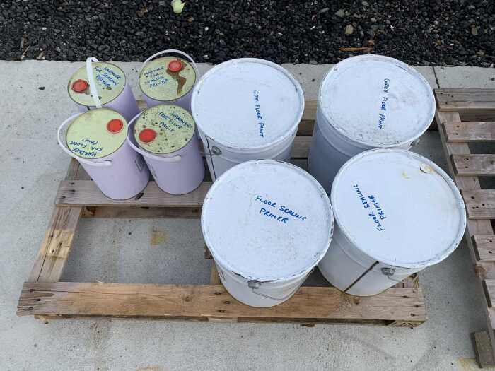 4 x Drums Of Floor Paint & Hardner
