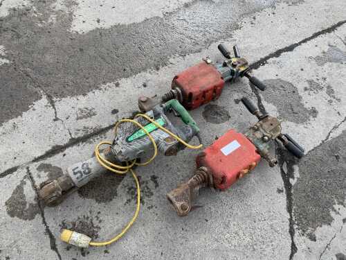 2 x MacDonald Jack Hammers & Hitachi 110V Demolition Kango