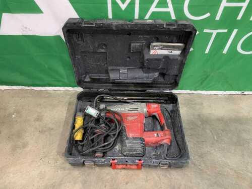 2021 Milwaukee K545S 110V 5KG Rotary Hammer Drill c/w 3 x Drill Bits
