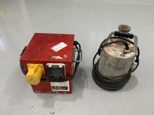 3KVA Transformer & 110V Submersible Pump