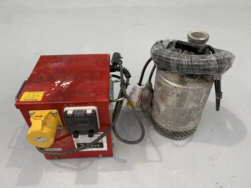 3KVA Transformer & 110V Submersible Pump