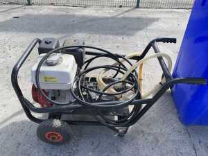 Honda GX390 Portable Petrol Power Washer c/w Hoses, Lance & Water Bin - 2
