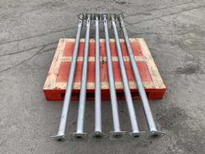 NEW/UNUSED 6 x Galvanised Acro Props 2.2M - 4M - 2
