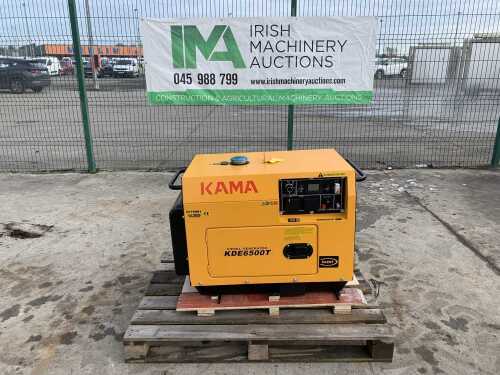 NEW/UNUSED Kama KDE6500T Portable Diesel Generator