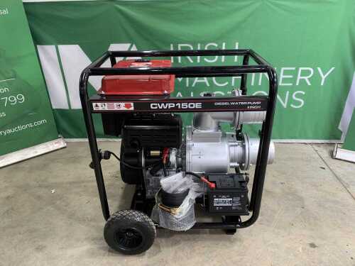 NEW/UNUSED Yuema CWP150E Portable 6" Diesel Water Pump c/w Key Start (15HP)