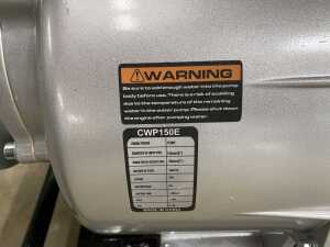 NEW/UNUSED Yuema CWP150E Portable 6" Diesel Water Pump c/w Key Start (15HP) - 6