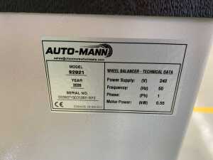 UNUSED 2026 Auto-Mann Wheel Balancing Machine (240v) - 7