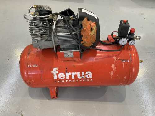 UNRESERVED Ferrua 100L Air Compressor