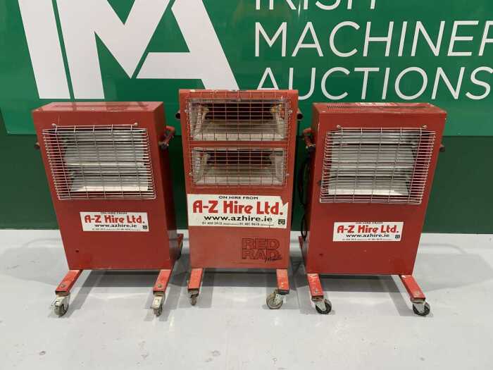 3 x Portable Red-Red Heaters