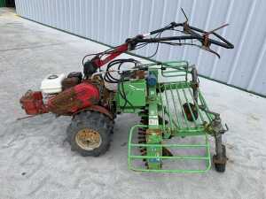Honda F&R Petrol Pedestrian Power Unit c/w Martyns Hydra-Power SP90 Stone Rake - 2