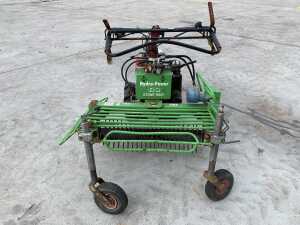 Honda F&R Petrol Pedestrian Power Unit c/w Martyns Hydra-Power SP90 Stone Rake - 3