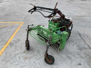 Honda F&R Petrol Pedestrian Power Unit c/w Martyns Hydra-Power SP90 Stone Rake - 4