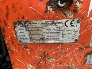 2015 Kubota U17-3 Zero Tail Excavator c/w Bucket - 21