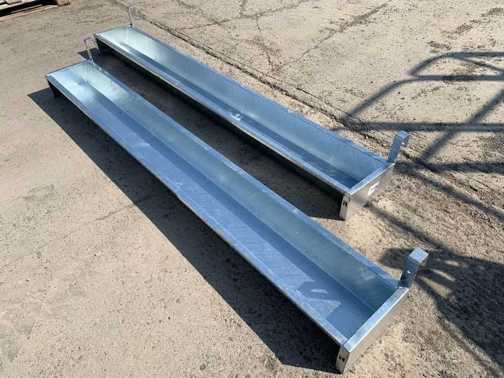 Gate Line Trough 2 x NEW 8FT Galvanised Gate Hanging Trough