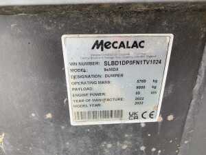 UNRESERVED 2022 Mecalac 9S MDX 9T Swivel Dumper c/w Cab - 21