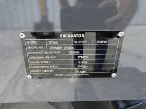 NEW/UNUSED 2026 Zongtou ZT35G Zero Tail 3.8T Excavator c/w Bucket - 30